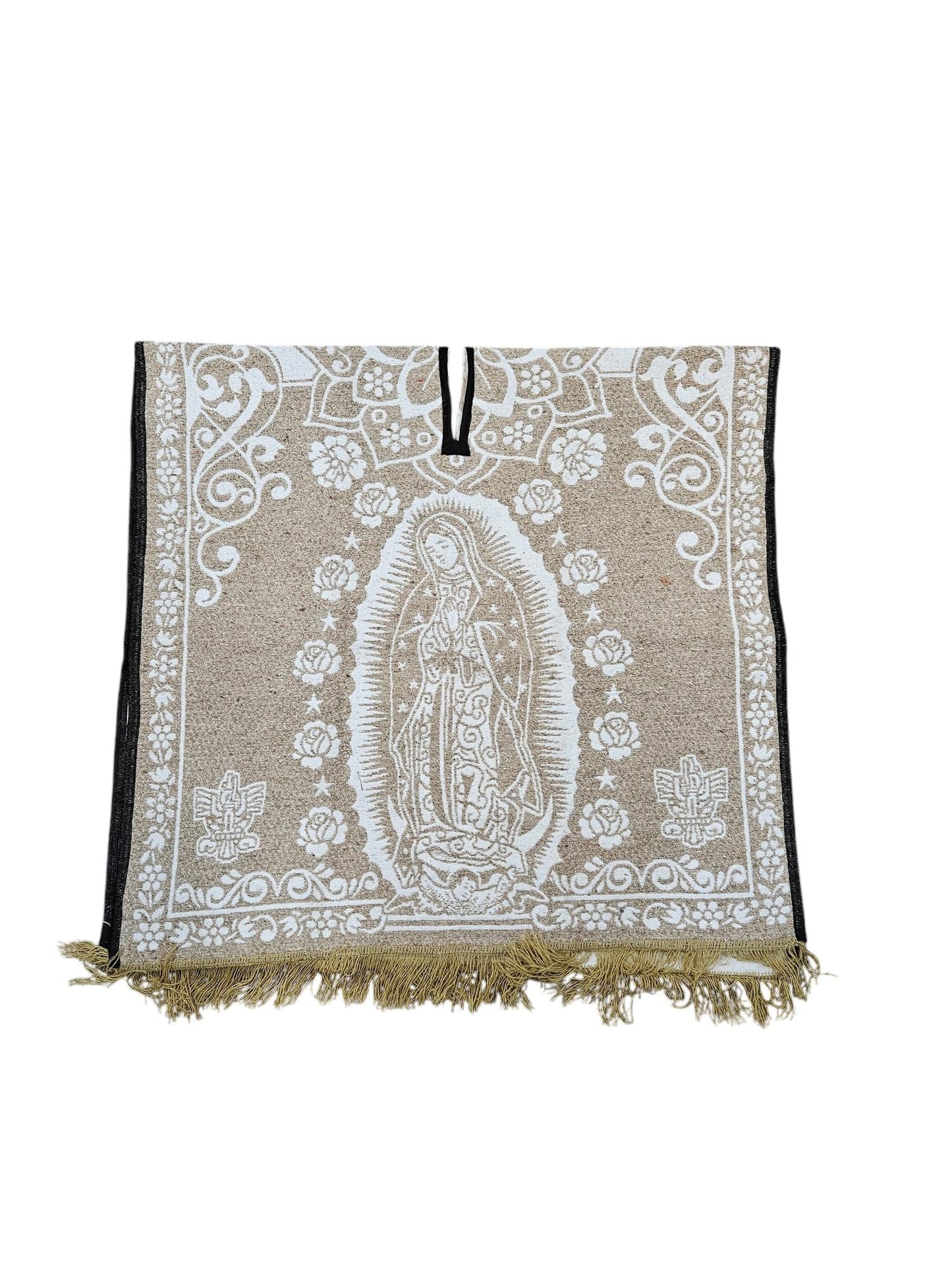 Virgen de guadalupe gaban, poncho con la virgen de guadalupe, mexican shawl, rebozo mexicano