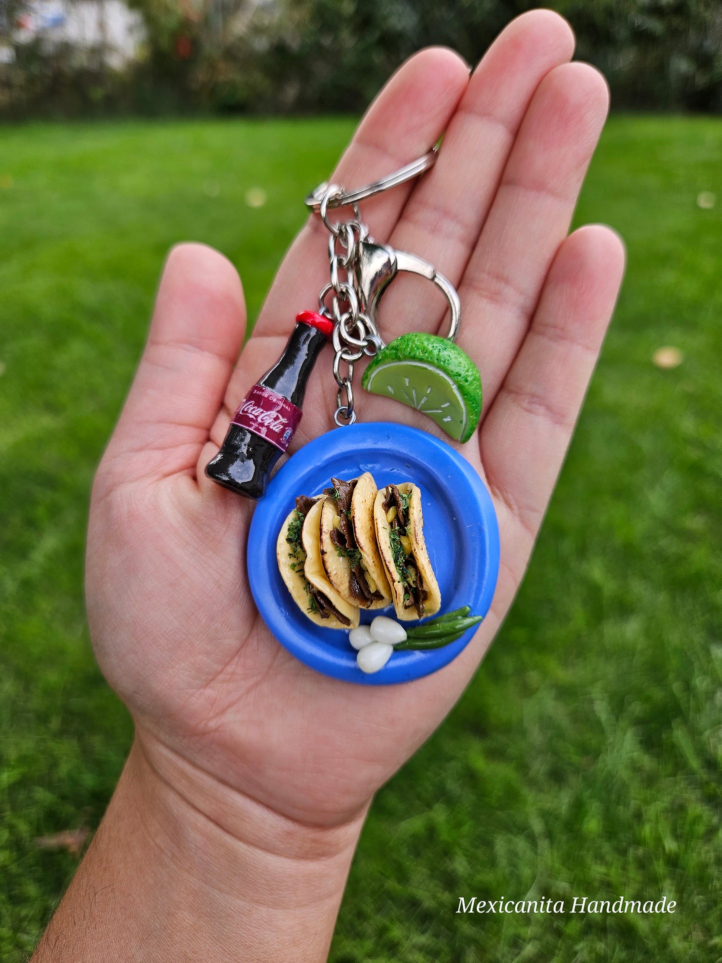 Tacos al pastor keychain, tacos de asada keychain