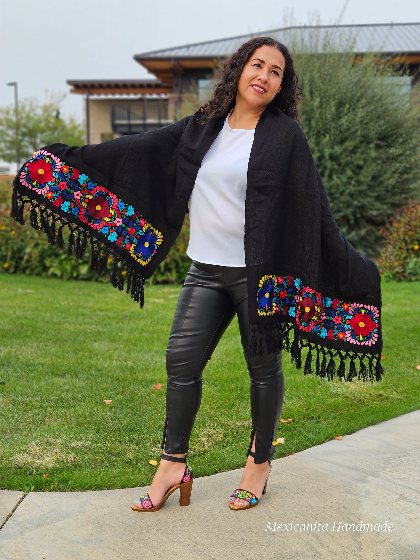 Cholula Mexican rebozos, Wrap around shawl,Mexican scarves