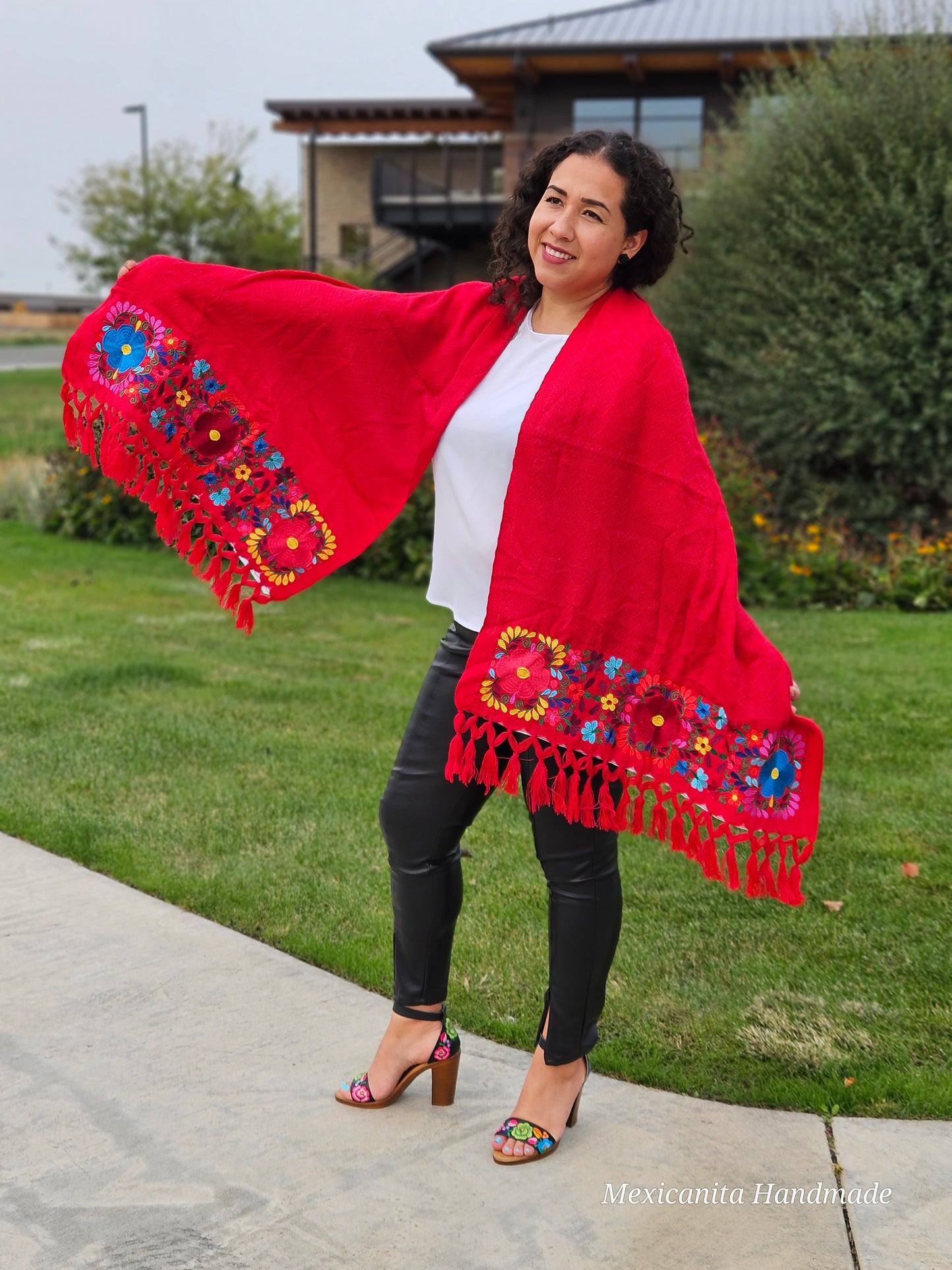 Cholula Mexican rebozos, Wrap around shawl,Mexican scarves