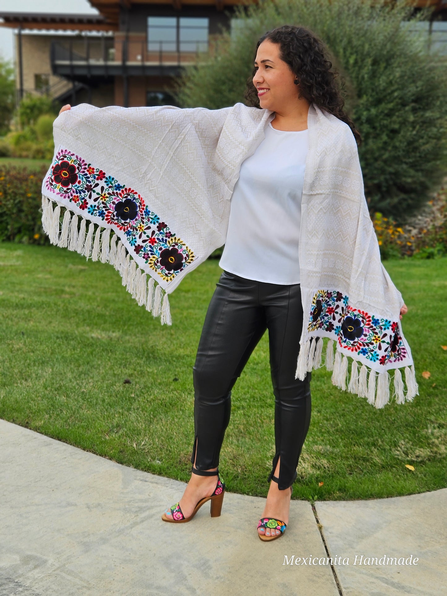 Cholula Mexican rebozos, Wrap around shawl,Mexican scarves