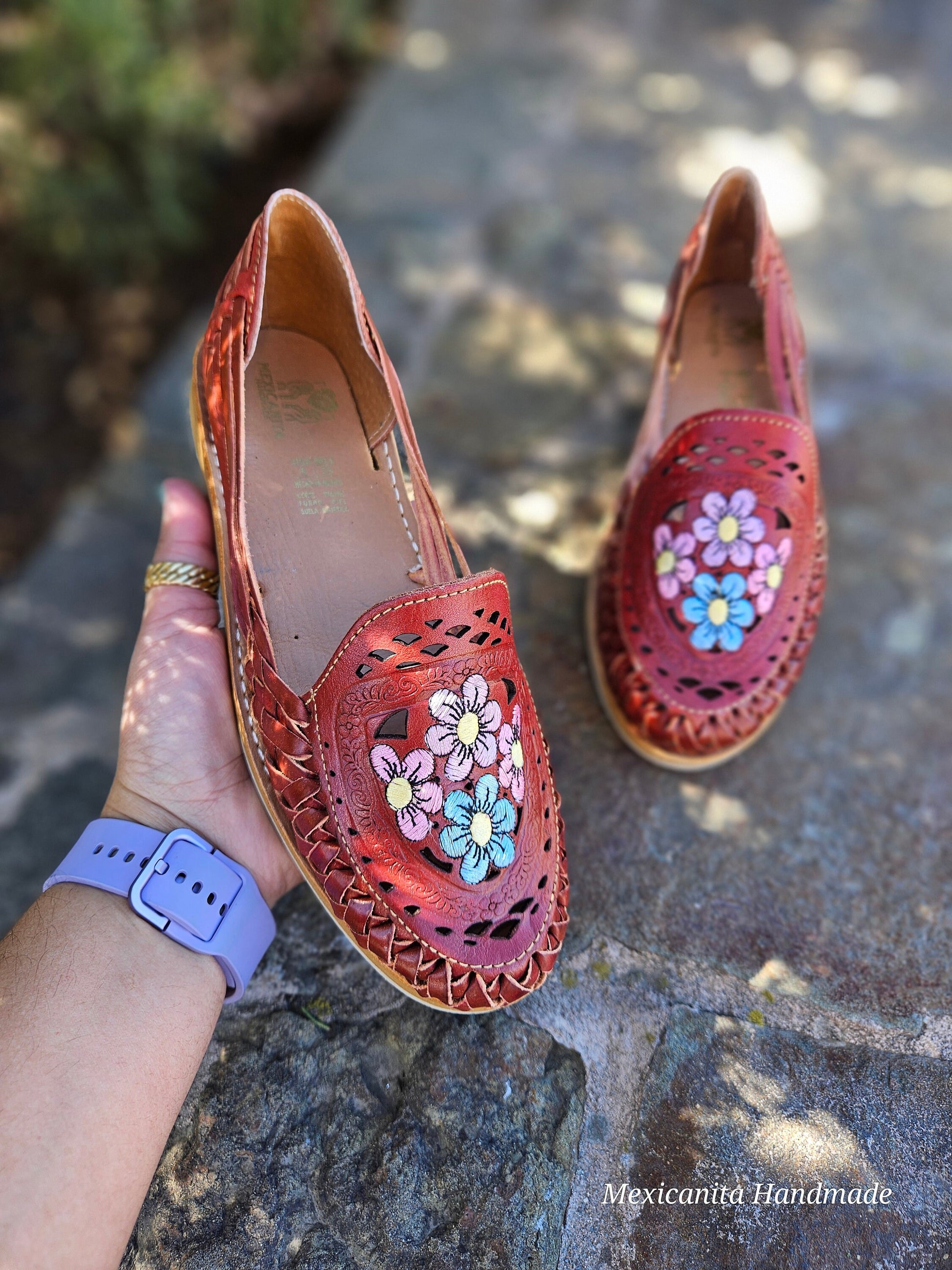 Yoali huarache mexicano sandals||Mexican huarache||Womens huarache sandals||Mexican shoes||Summer sandals||embroidered sandals