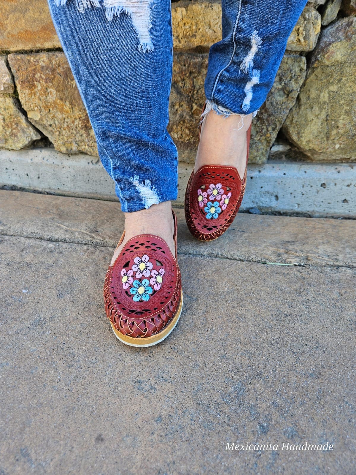 Yoali huarache mexicano sandals||Mexican huarache||Womens huarache sandals||Mexican shoes||Summer sandals||embroidered sandals