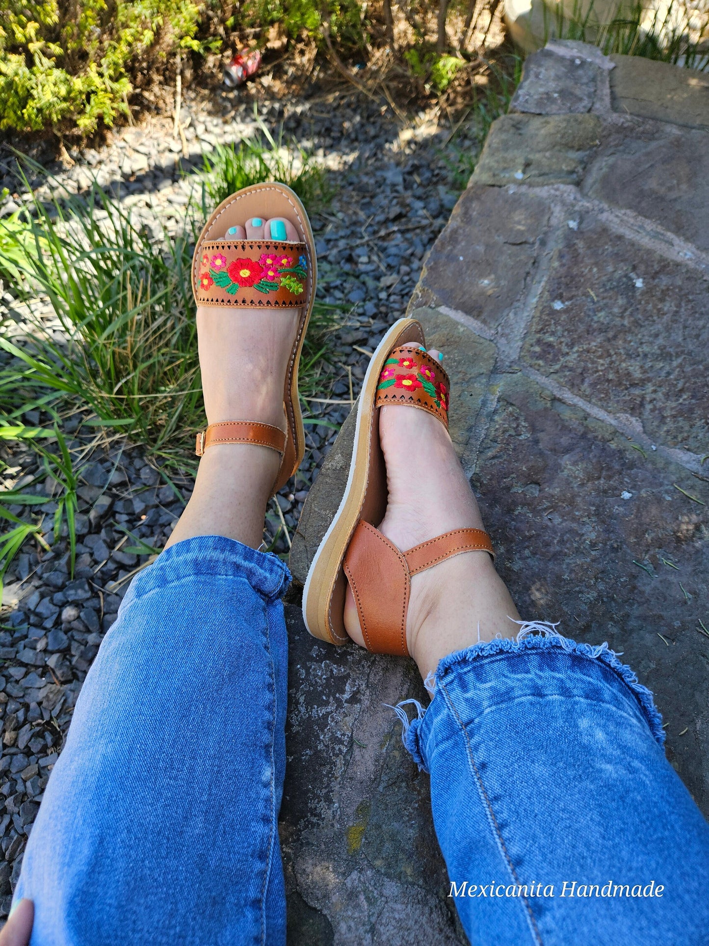 Sayula huarache mexicano||Mexican huarache||Womens huarache sandals||Mexican shoes||Summer sandals||open toe huarache||embroidered sandal