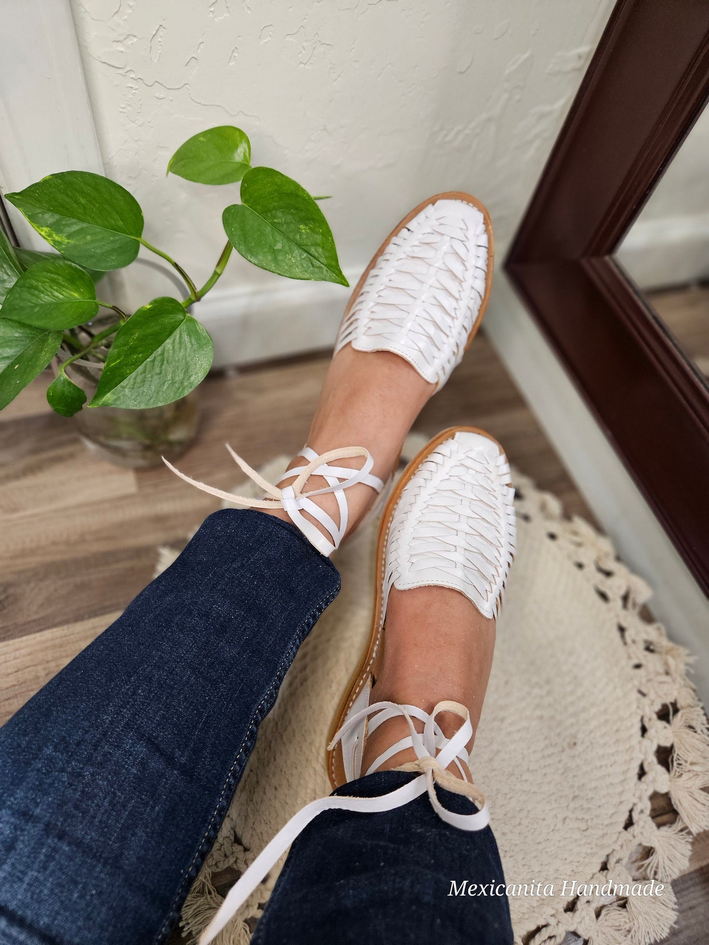 Caminos lace-up huarache sandal//Mexican sandal/Mexican huarache//Mexican lace up huarache//Huaraches mexicanos//Mexican shoes//