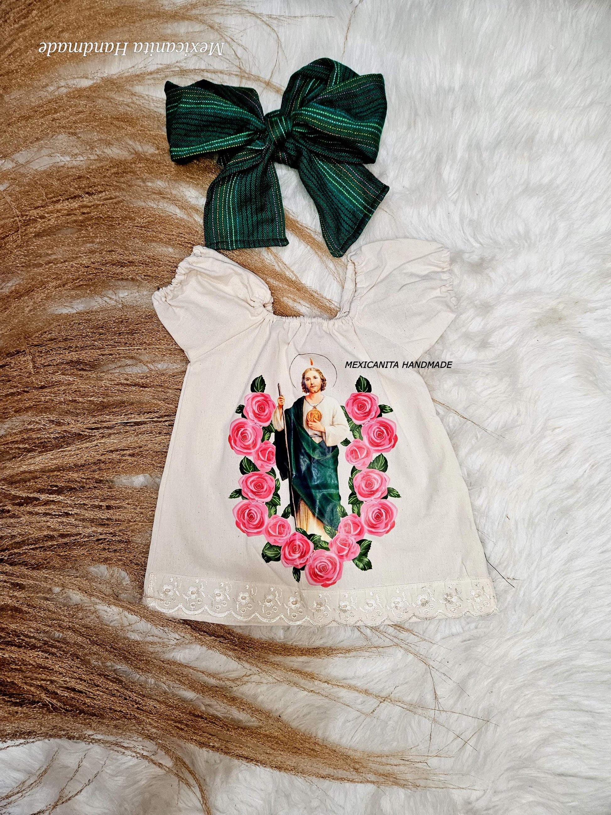 Saint Jude dress for girls||Baptism dress for baby girl|| SAN JUDAS DRESS||Consagracion dress||Saint jude outfit||gifts for baptism||newborn