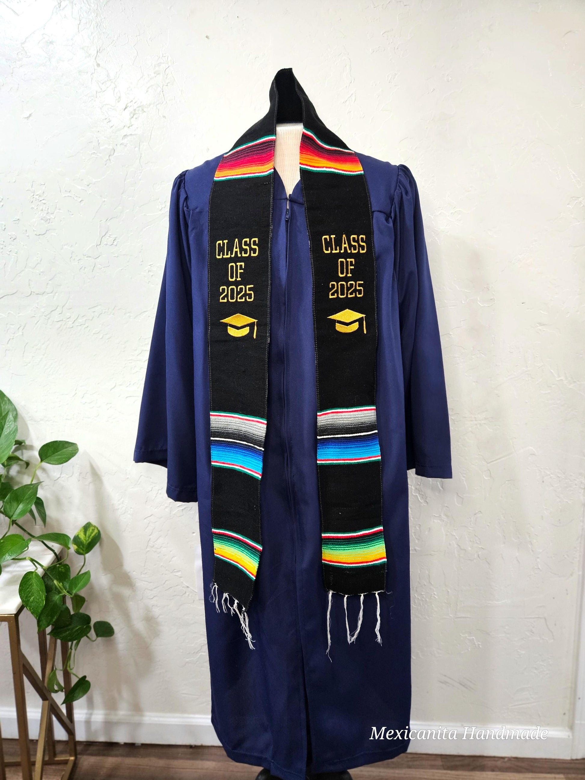 2025 Mexican graduation stole//Serape stole//Sarape sash//class of 2025 sash//made of real serape fabric