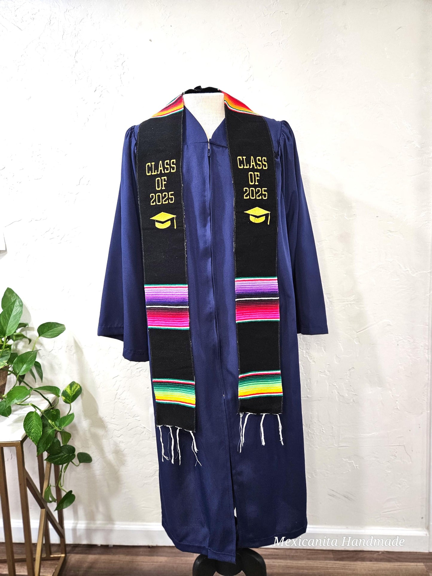 2025 Mexican graduation stole//Serape stole//Sarape sash//class of 2025 sash//made of real serape fabric