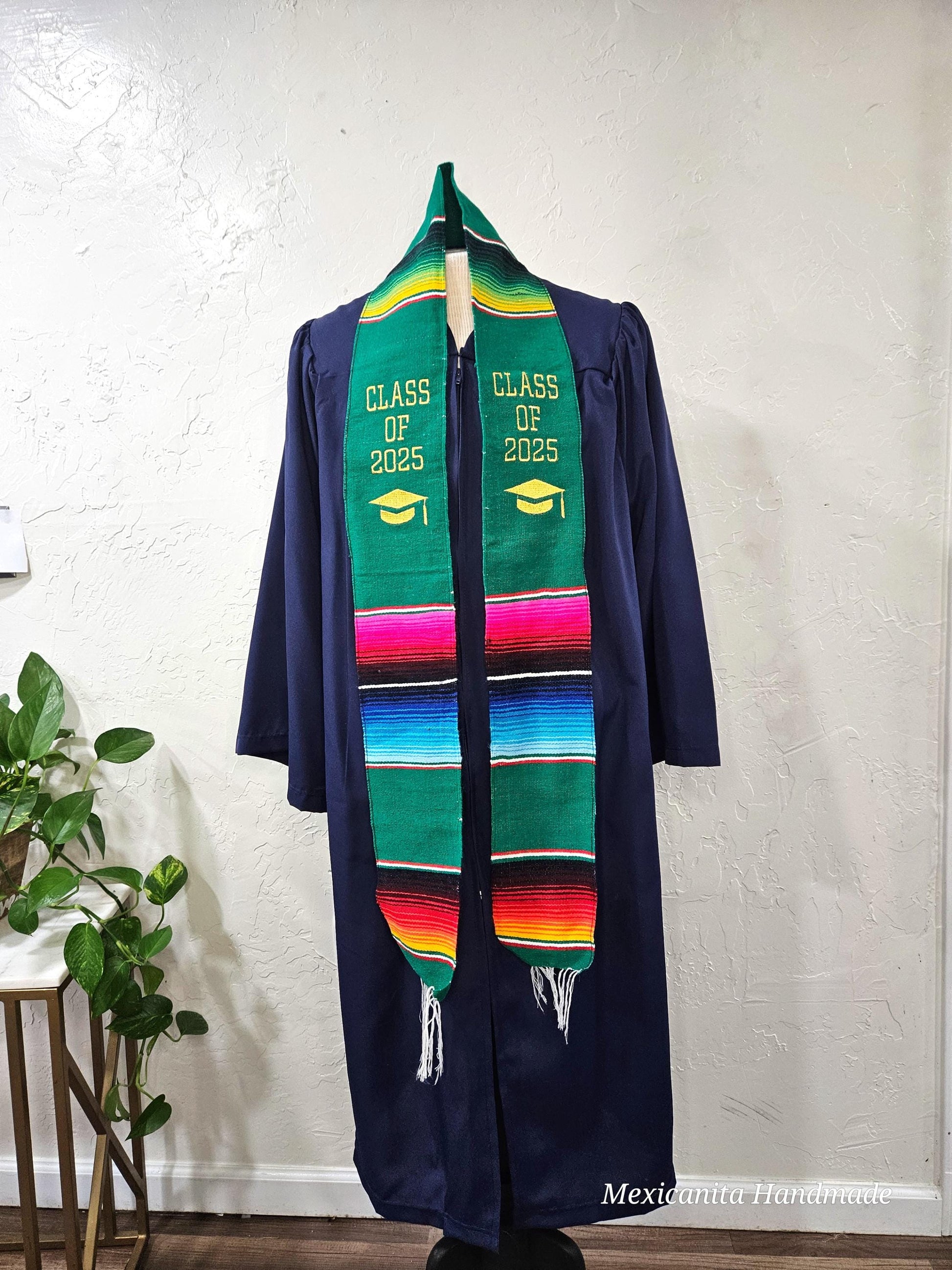 2025 Mexican graduation stole//Serape stole//Sarape sash//class of 2025 sash//made of real serape fabric