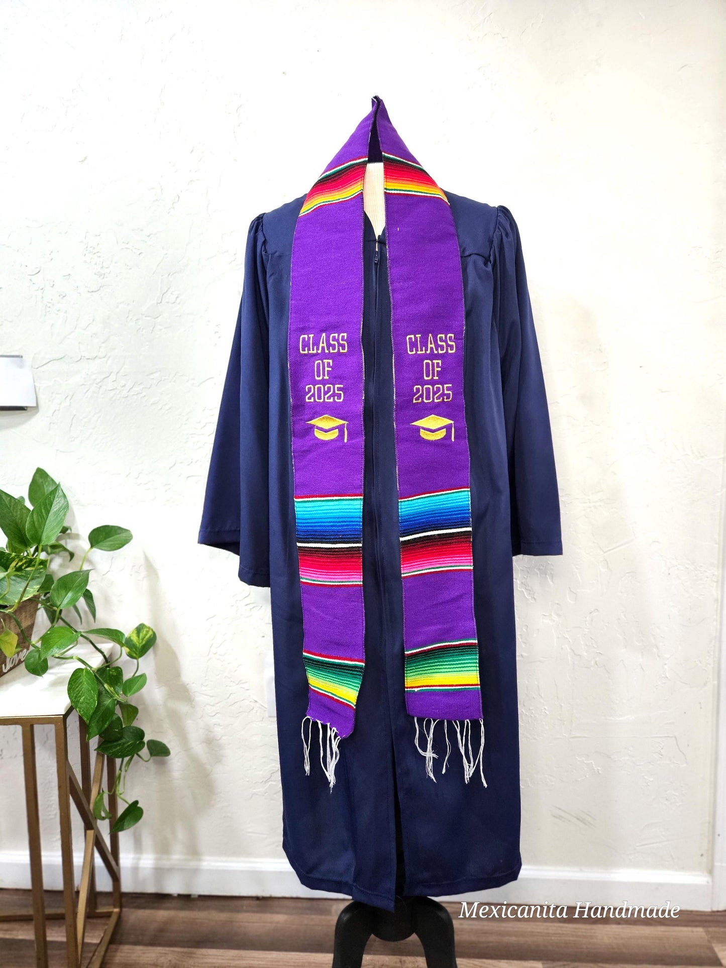 2025 Mexican graduation stole//Serape stole//Sarape sash//class of 2025 sash//made of real serape fabric