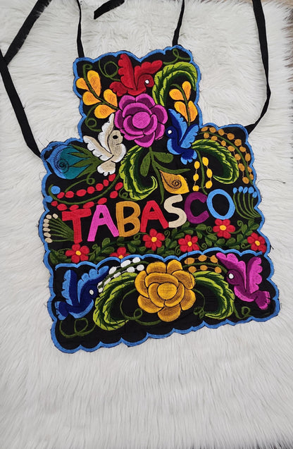 Mexican apron|| Floral apron|| Embroidered apron|| Gift for mom||Apron with pockets