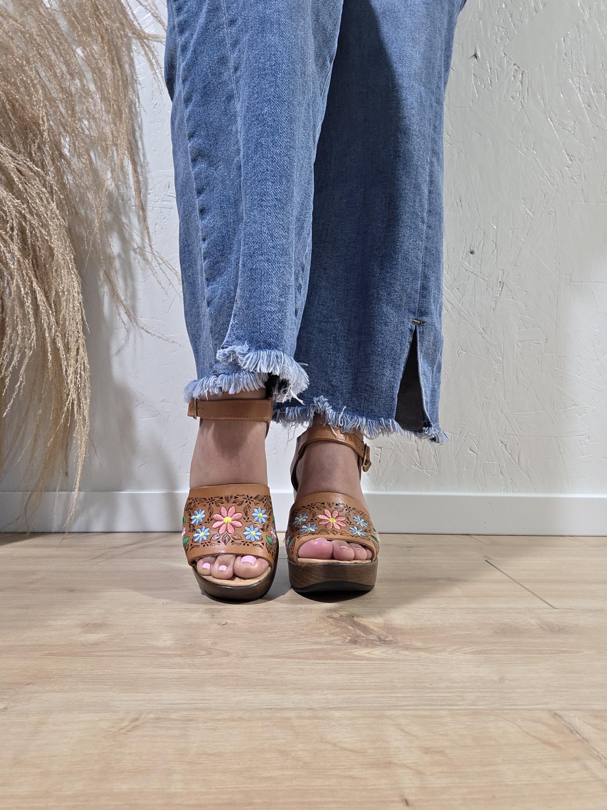 Martina High Heel Huarache Sandal: Handmade Mexican Leather Shoes