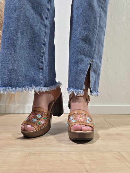 Martina High Heel Huarache Sandal: Handmade Mexican Leather Shoes