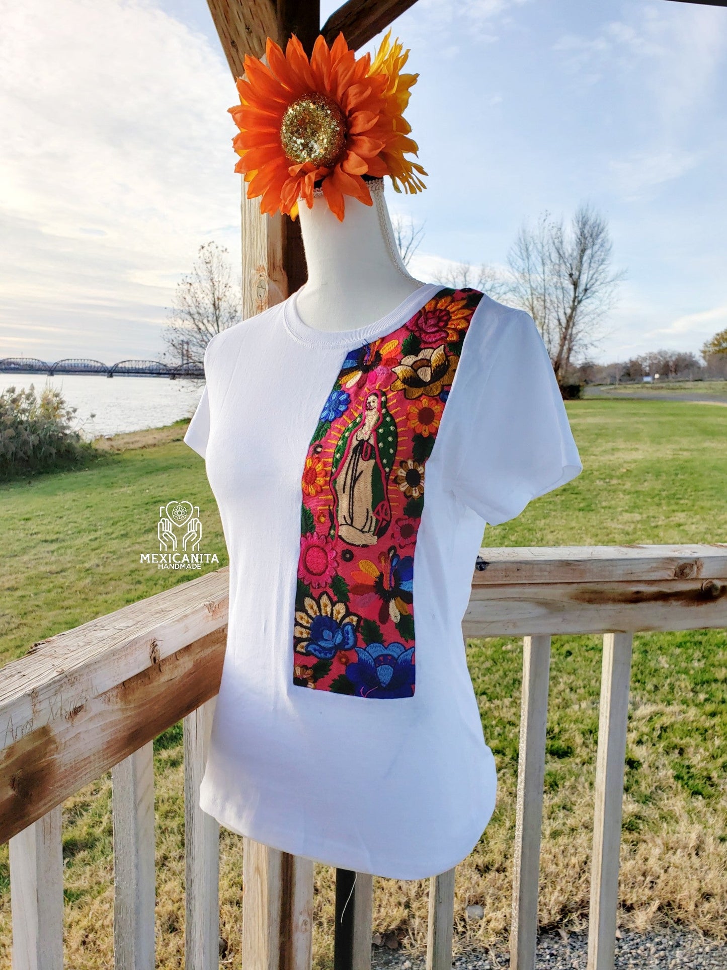 Virgen de Guadalupe blouse embroidered