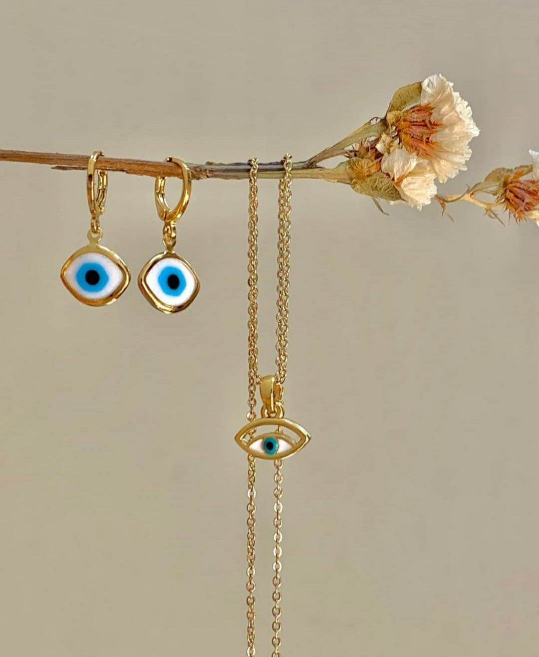 Collar de mal de ojo || Pendientes de mal de ojo