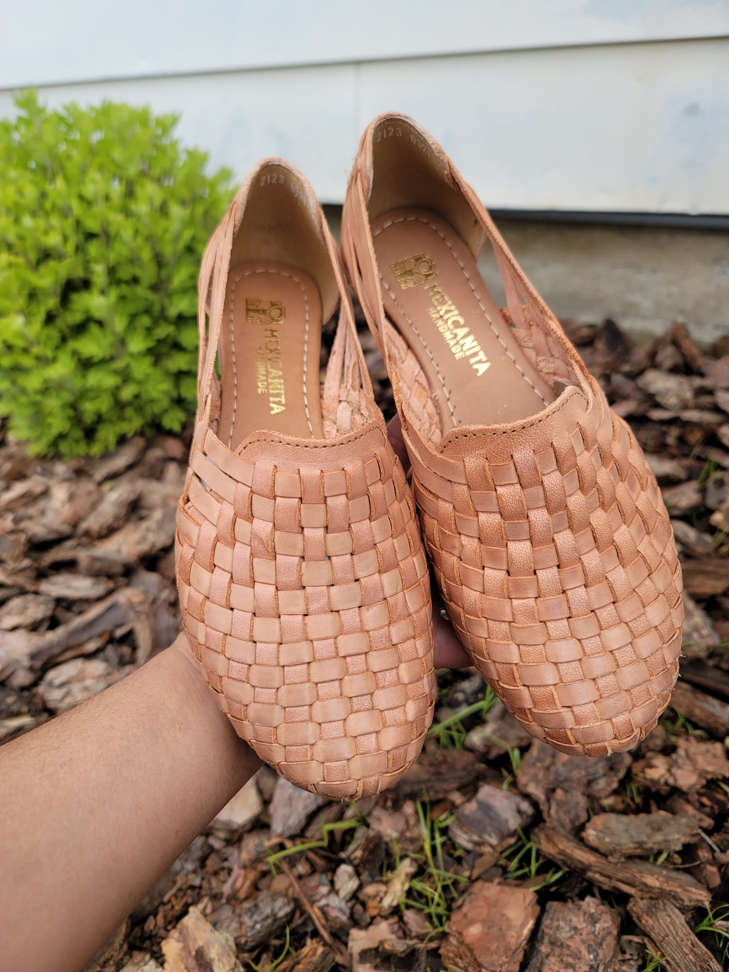 Mexican woven hot sale leather shoes