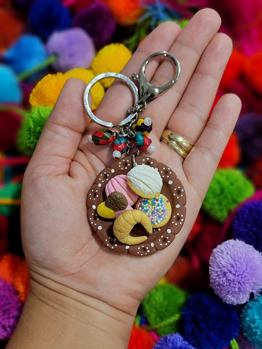 Pan dulce plate keychain || Pan mexicano keychain