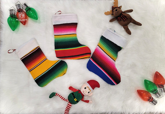 Christmas Serape stocking || Mexican ornaments