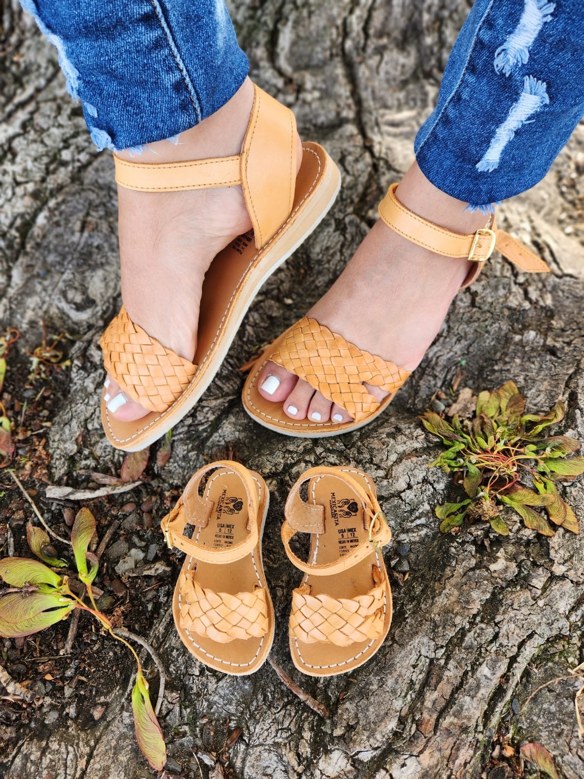 Mom and me sandals, mexican huarache