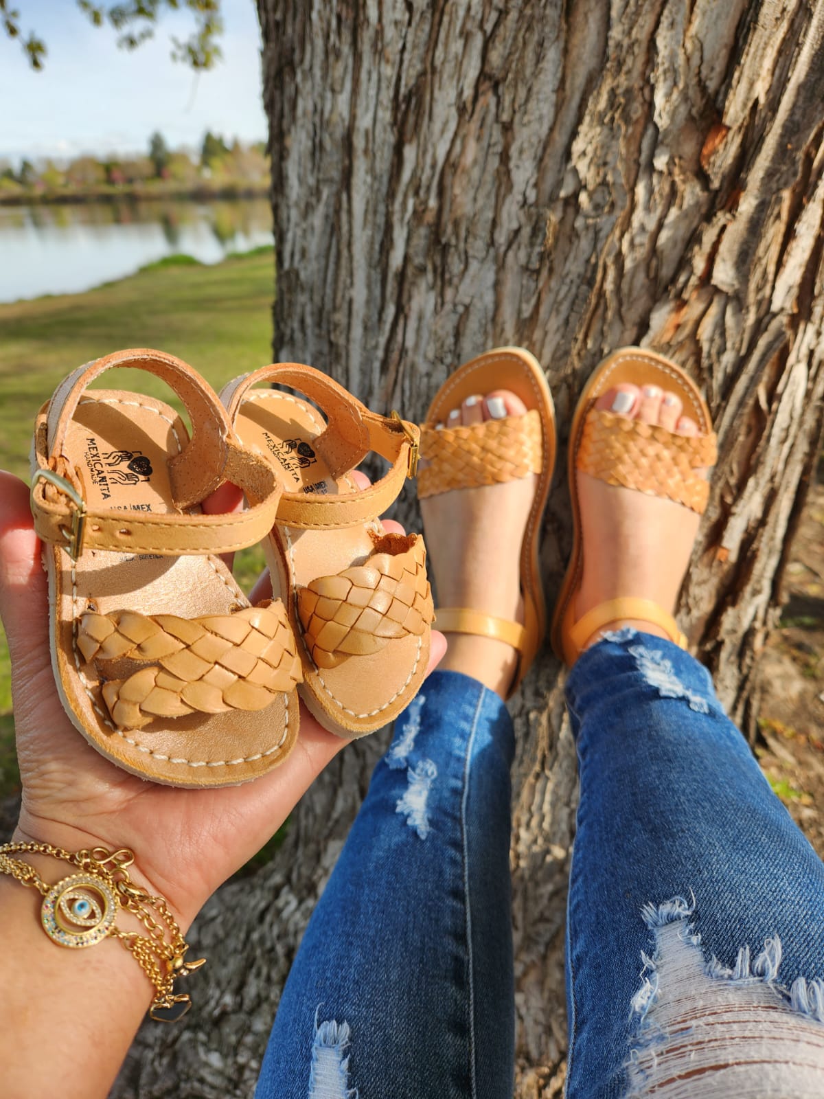 Mom and me sandals, mexican huarache