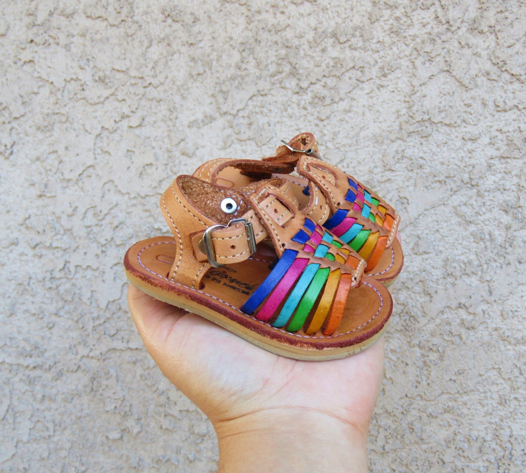 Babies and toddlers huaraches sandal Huaraches para bebe Girls shoes Mexican huaraches for babies and toddlers Petatillo Multi