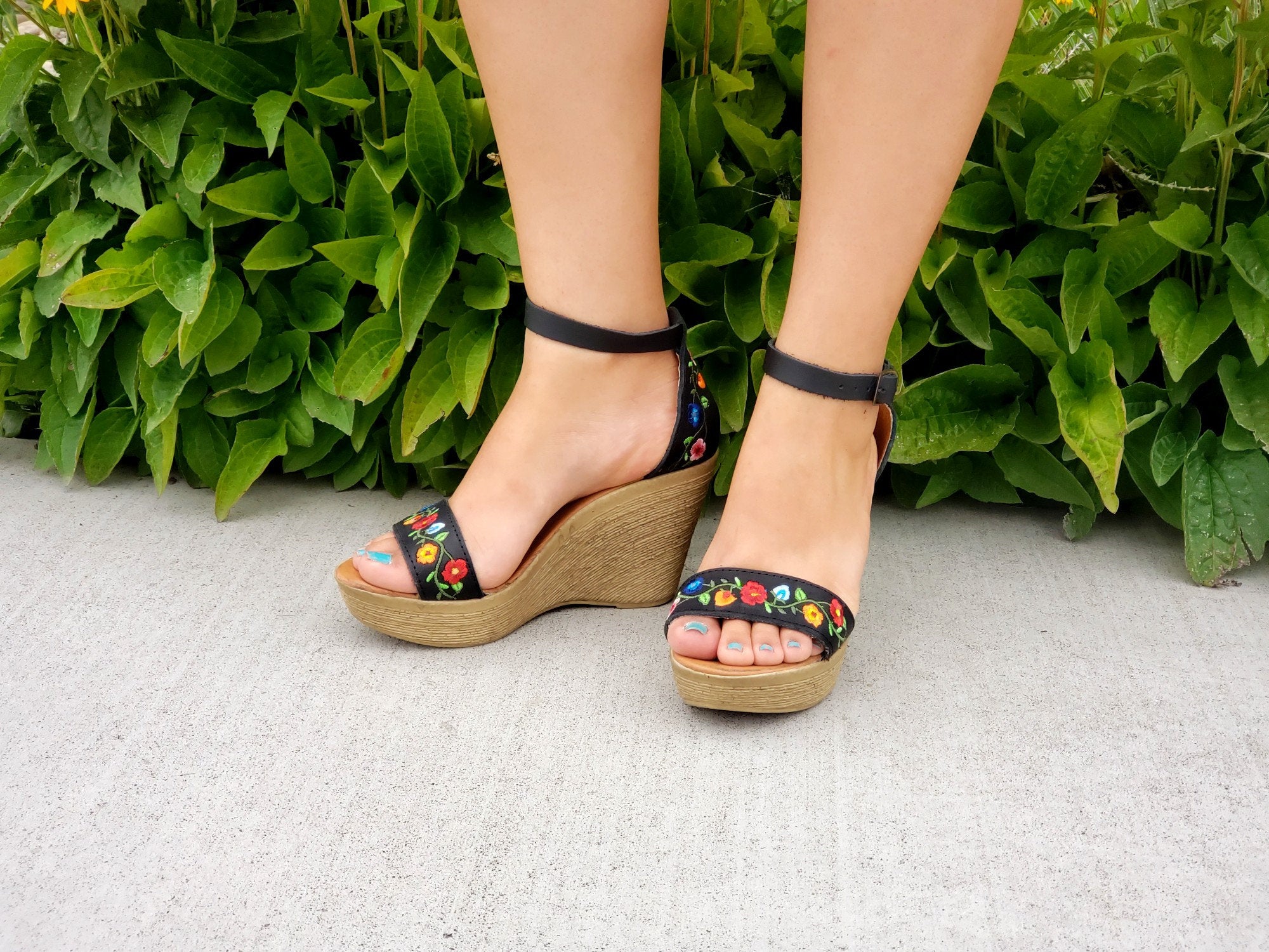 Darlene Mexican wedges//High heel huarache//Mexican huarache//Mexican heels//Huarache mexicano//Mexican sandals