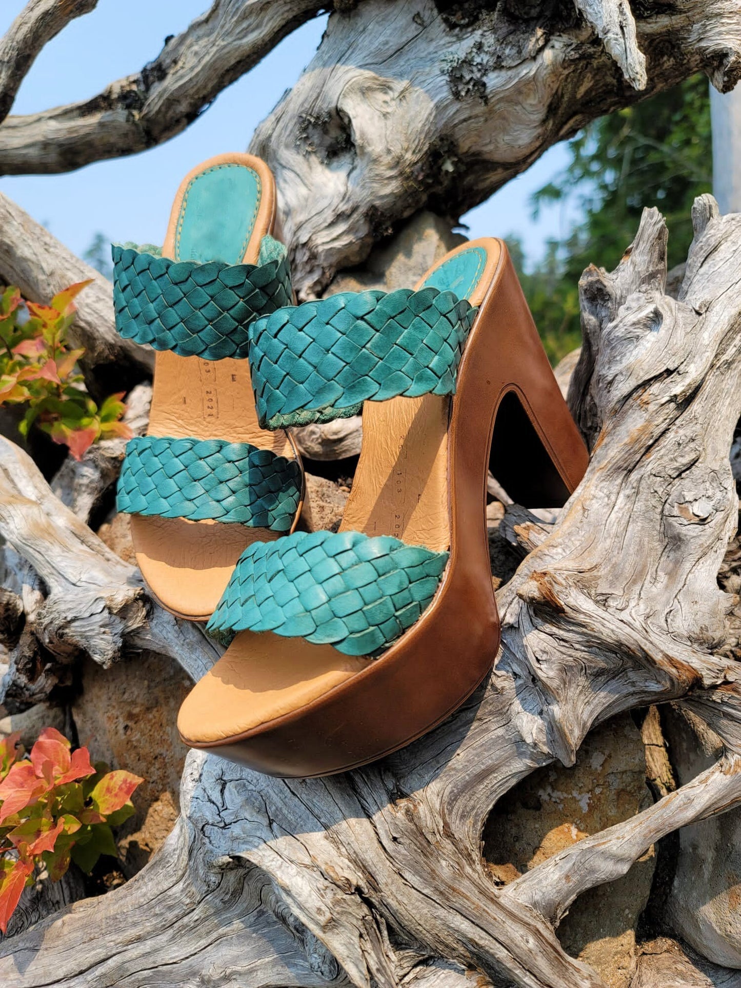 Oregon Mexican wedges//High heel huarache//Mexican huarache//Mexican wedge sandal//Mexican heels//Women's high heels//Emerald color