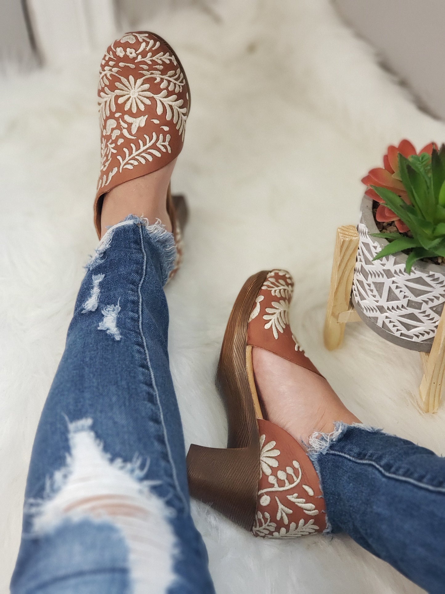 Stella low heel||embroidered Mexican wedges/Mexican huarache||Mexican heels//Huarache mexicano||Mexican sandal||huarache