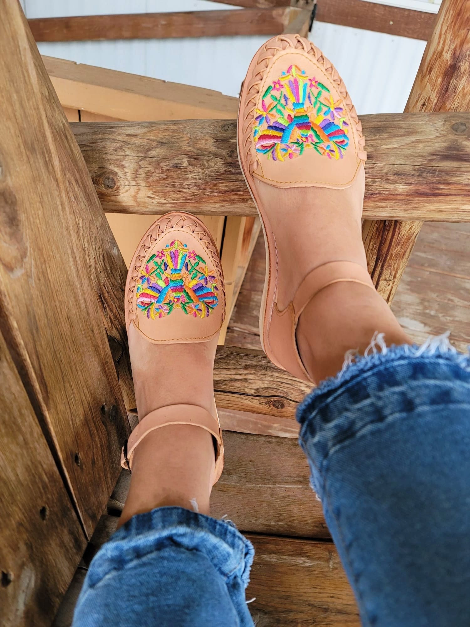 Otomi closed toe huarache||mexican huarache||boho-hippie||huarache mexicano||huarache for women||mexican sandals||tenango art||otomi art||