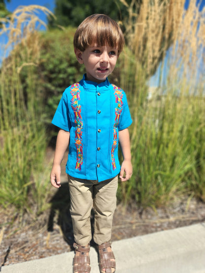 Mexican guayaberas for boys, Boys shirts, Mexican shirts for boys, guayaberas for toddlers and boys, guayabera for kids