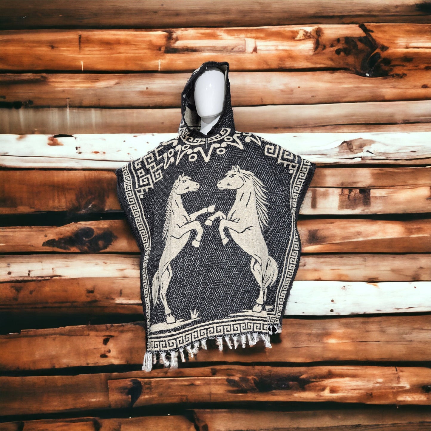 Ponche mexicano, gaban mexicano, horses poncho, western cowboy blanket, gift for him, rancho style