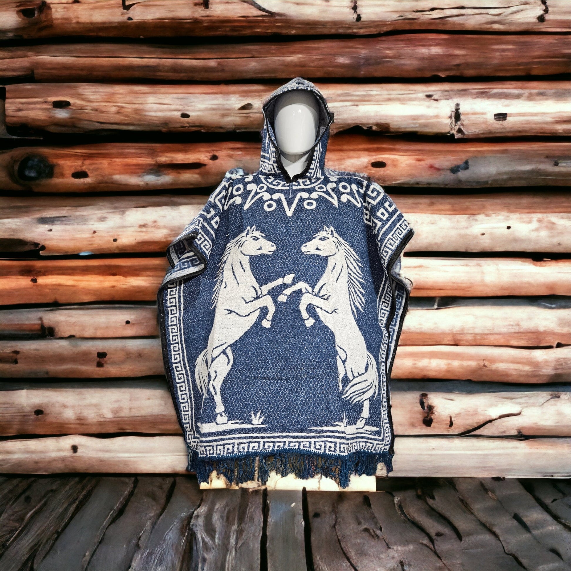 Ponche mexicano, gaban mexicano, horses poncho, western cowboy blanket, gift for him, rancho style