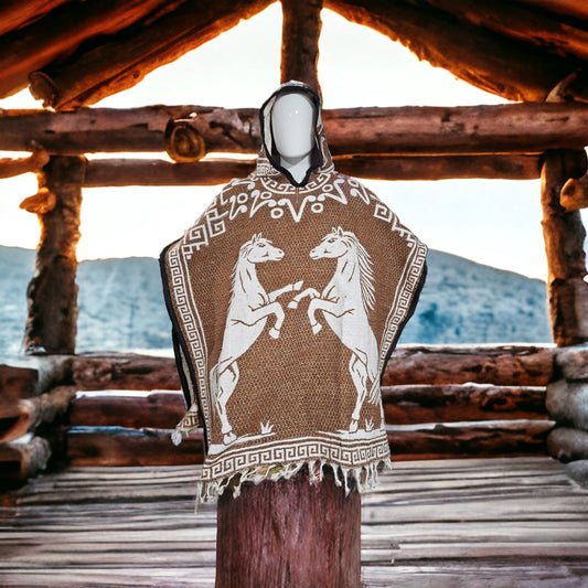 Ponche mexicano, gaban mexicano, horses poncho, western cowboy blanket, gift for him, rancho style