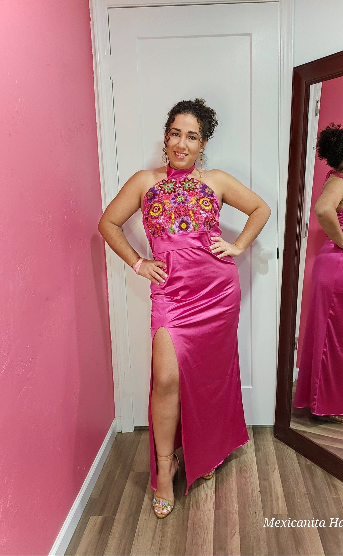 Coquette dress// Mexican dress women// Mexican party dress//Embroidere MEXICANITA-HANDMADE Coquette dress// Mexican dress women// Mexican party dress//Embroidere MEXICANITA-HANDMADE